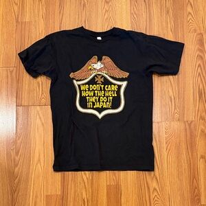 Black Tee with Eagle and Bold Text